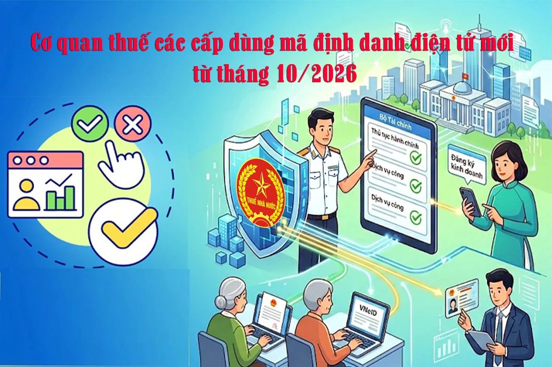 Thông tin cơ quan thuế các cấp dùng mã định danh điện tử mới từ tháng 10/2026