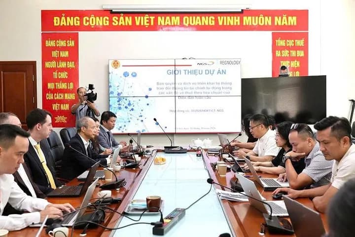 Cục Thuế làm việc với NGS & Regnology về triển khai hệ thống trao đổi thông tin tài chính tự động